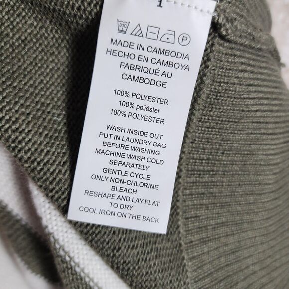 Michael Kors Cardigan Womens XL Striped Open Front Sweater Pockets Lightweight - Picture 11 of 11